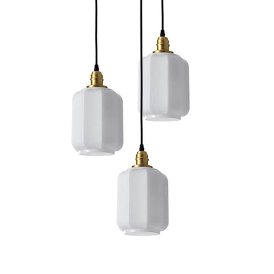Nordic Vintage White Glass 1-Light Pendant Light