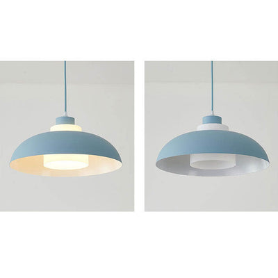 Modern Solid Color Macaron Acrylic Aluminum 1-Light Pendant Light