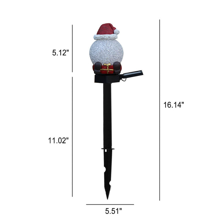 Décoration de jardin solaire de Noël Bonhomme de neige Lumière de paysage pour pelouse 