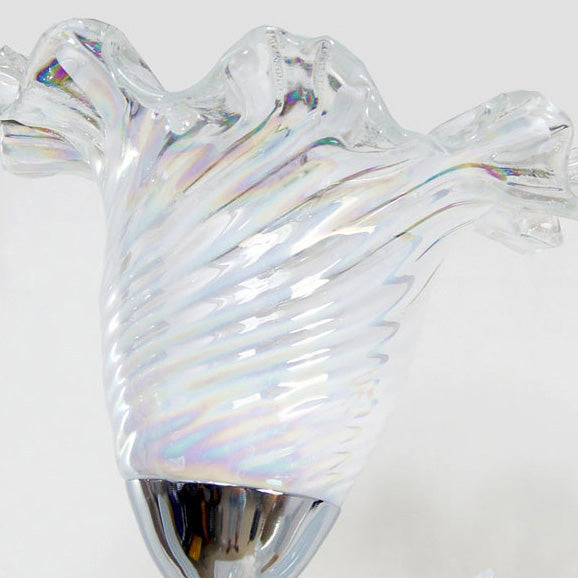 Zeitgenössische kreative florale Eisen-Glas-Stehlampe mit 4 Lichtern für das Wohnzimmer 