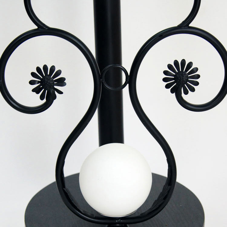 Zeitgenössische kreative florale Eisen-Glas-Stehlampe mit 4 Lichtern für das Wohnzimmer 