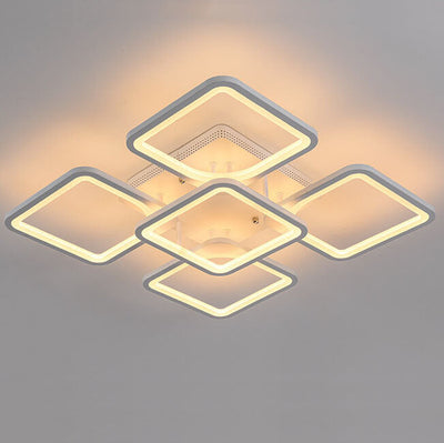 Minimalist Square Combination Acrylic LED Flush Mount Ceiling Light