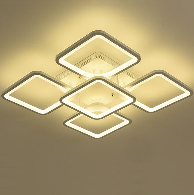 Minimalist Square Combination Acrylic LED Flush Mount Ceiling Light