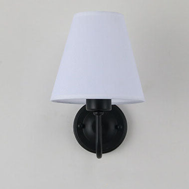 Moderne Stoffglockenschirm Biegearm 1-Licht Wandleuchte 