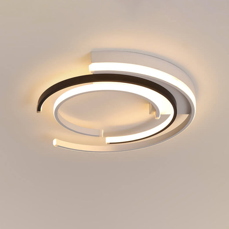 Nordic Creative Circle Half Round LED Flush Mount Ceiling Light