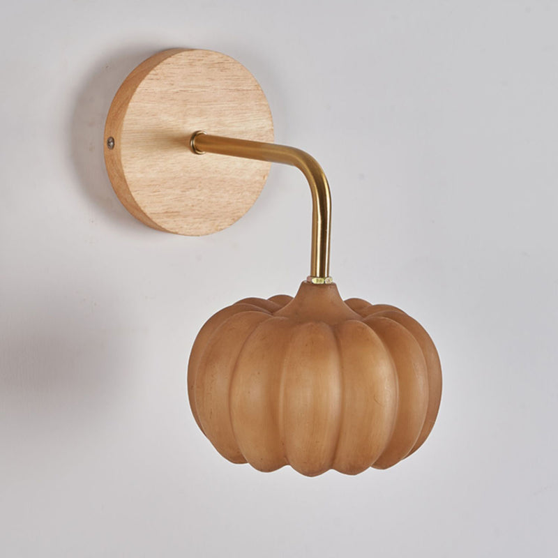 Modern Creative Pumpkin Aluminum 1-Light Wall Sconce Lamp