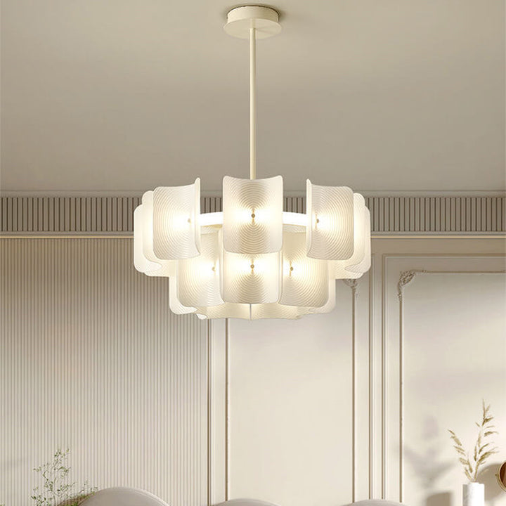 Moderne kreative runde rechteckige Eisen-Aluminium-PMMA-LED-Insel-Licht-Kronleuchter 