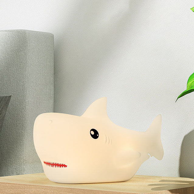 Creative Ocean Shark Silicone USB LED Night Light Table Lamp