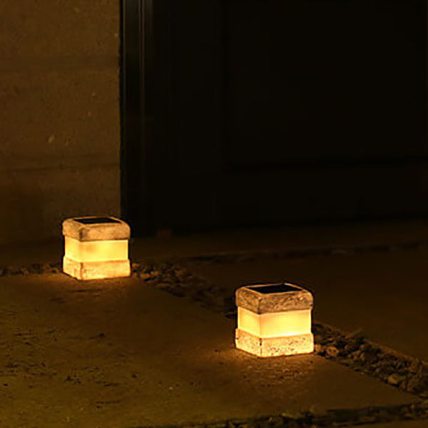 Solar wasserdichtes Simulationsstein-Design LED Außen-Garten-Dekorlampe 