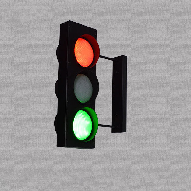Diseño de semáforo industrial retro lámpara de pared LED 