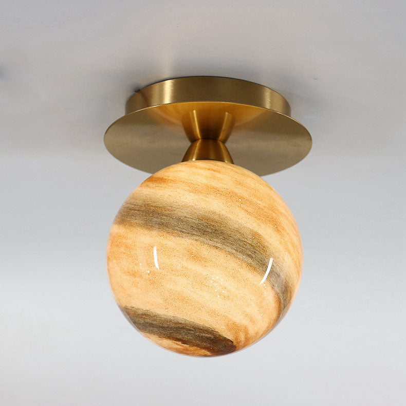 Plafonnier moderne créatif en verre avec 1 lumière 