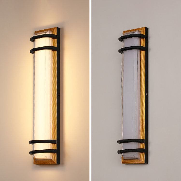 مصباح حائط LED مقاوم للماء بظل أكريليك مكعب من الألومنيوم الصناعي المعاصر للحديقة 