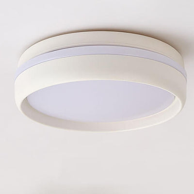 Creative Round Macaron Iron LED Flush Mount Ceiling Light