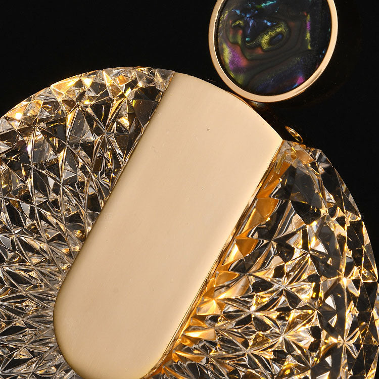 Lustre LED moderne en acrylique rond de luxe 
