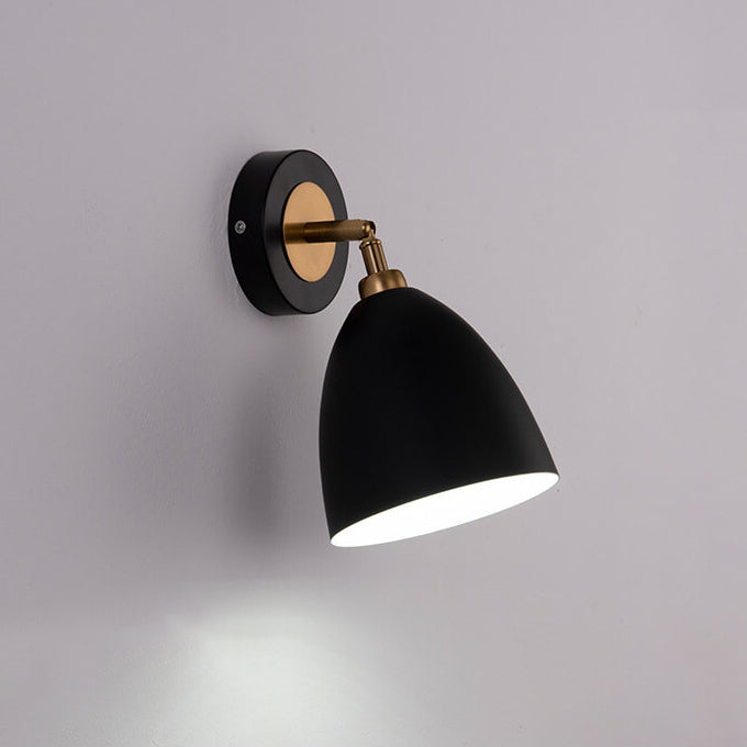 Nordic Simple Iron Traditional Shape Shade 1-Light Wall Sconce Lamp