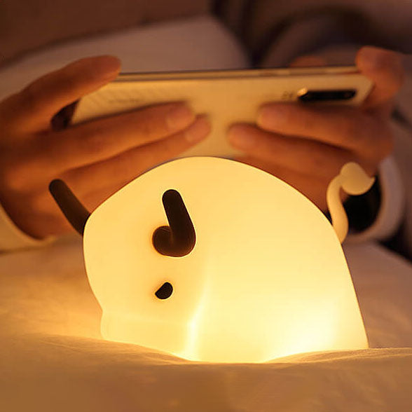Lampe de table Creative Silicone Bulls LED USB Soft Light Night Light 