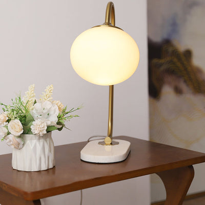Lampe de table à 1 lumière en fer et marbre minimaliste classique nordique 