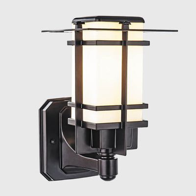 Modern Outdoor Waterproof Geometric Column 1-Light Patio Wall Sconce Lamp