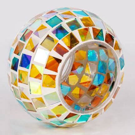 Luz de césped LED para exteriores de mosaico impermeable ABS solar Tiffany 
