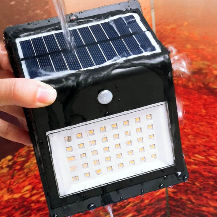 Solar Sensor Three Side LED Outdoor Wall Sconce Lamp
