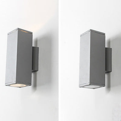 Modern Minimalist Square Column LED Luminous Outdoor Waterproof Wall Sconce Lamp