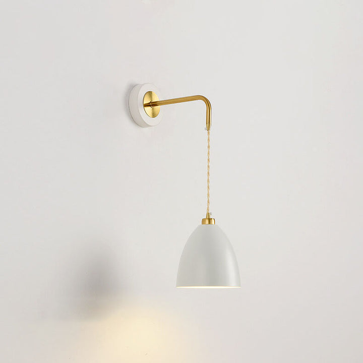 Nordischer Minimalistischer Rein Schwarz-Weiß Eisen 1-Licht Wandleuchte 