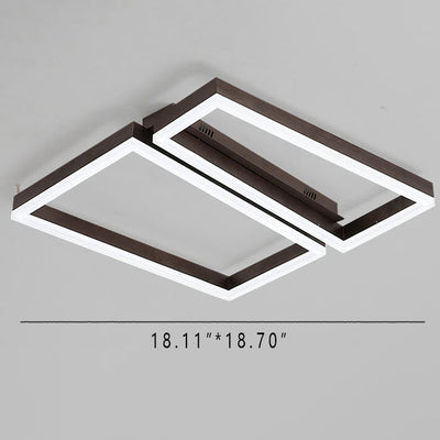 Simple Creative Geometric Shaped LED Flush Mount Light
