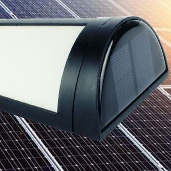 مصباح شمسي نصف أسطواني LED للحديقة الخارجية على الجدار 