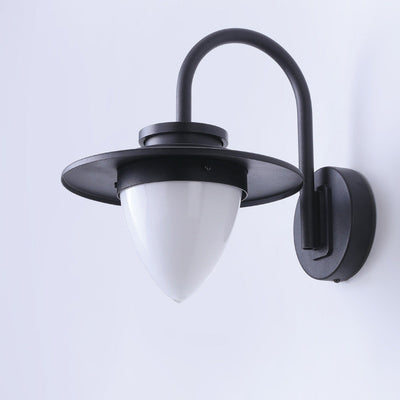 مصباح حائط خارجي LED بتصميم ظل الخوخ الزجاجي المقاوم للماء 