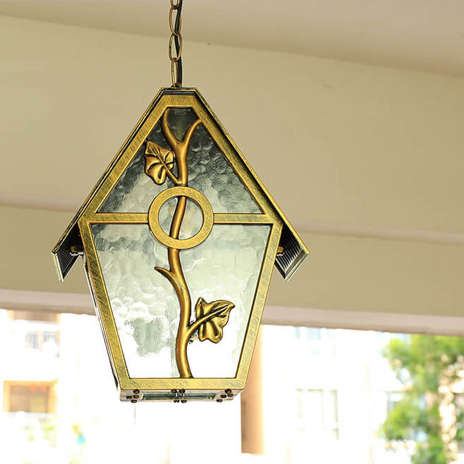 Industrial Waterproof Country Small House Design 1-Light Outdoor Pendant Light