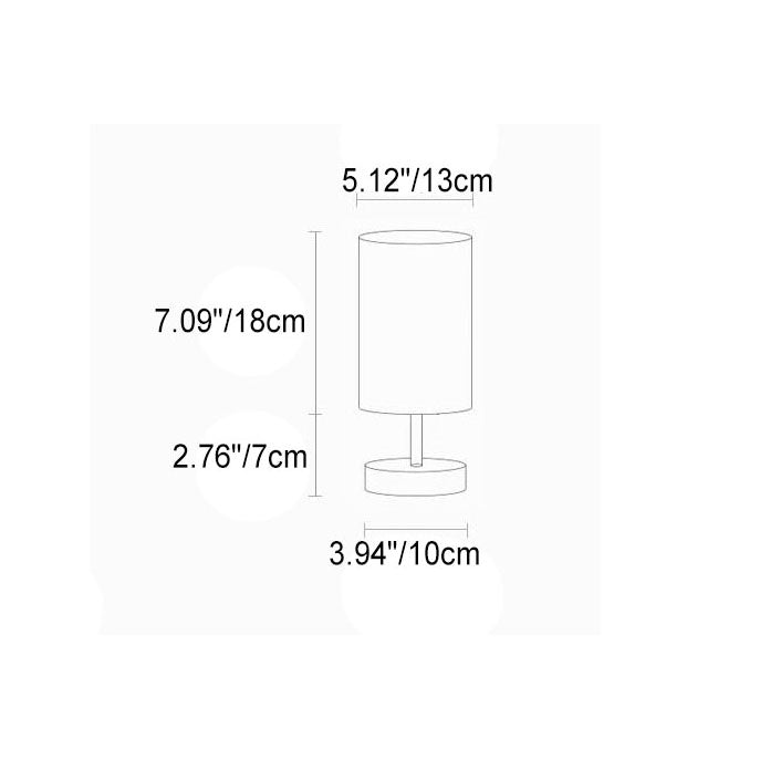 Minimalist Minimalist Fabric Cylinder Wood Hardware Base LED Table Lamp for Living Room