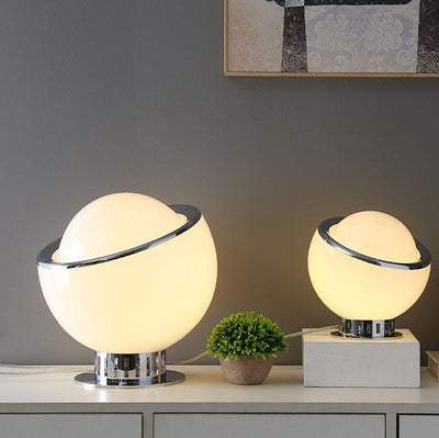Modern Colorful Round Head Iron Glass 1-Light Table Lamp