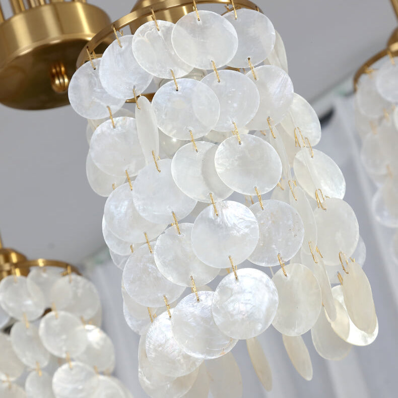 Modern Light Shell Shade Hardware 4/6 Licht Kronleuchter