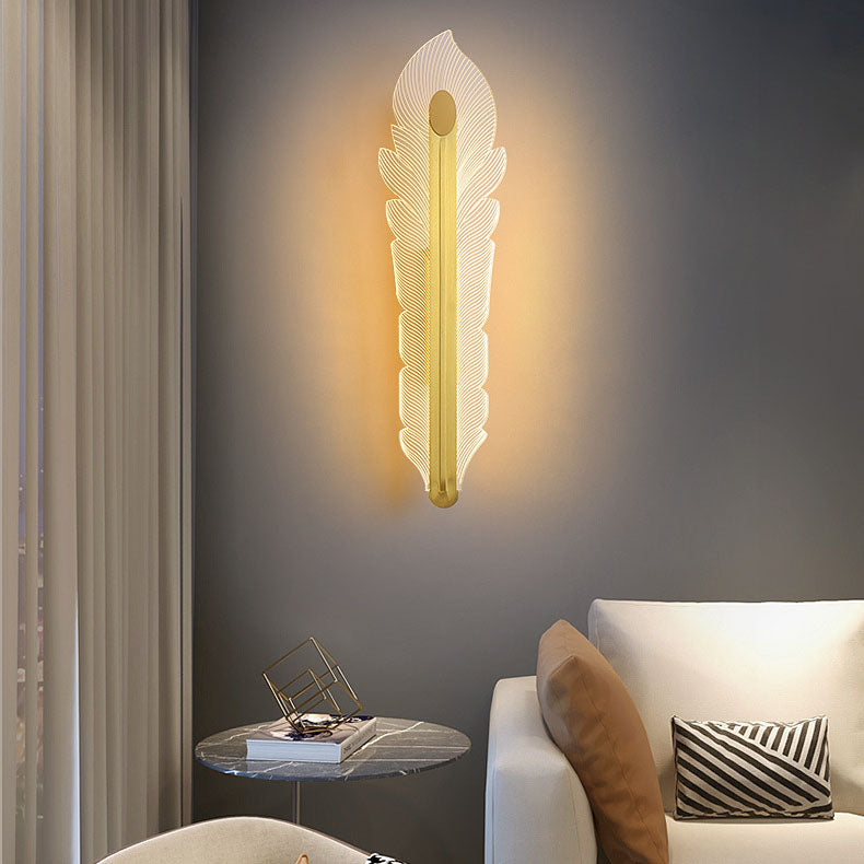 Nordic Light Luxury Acrylic Phoenix Tail LED Wall Sconce Lamp