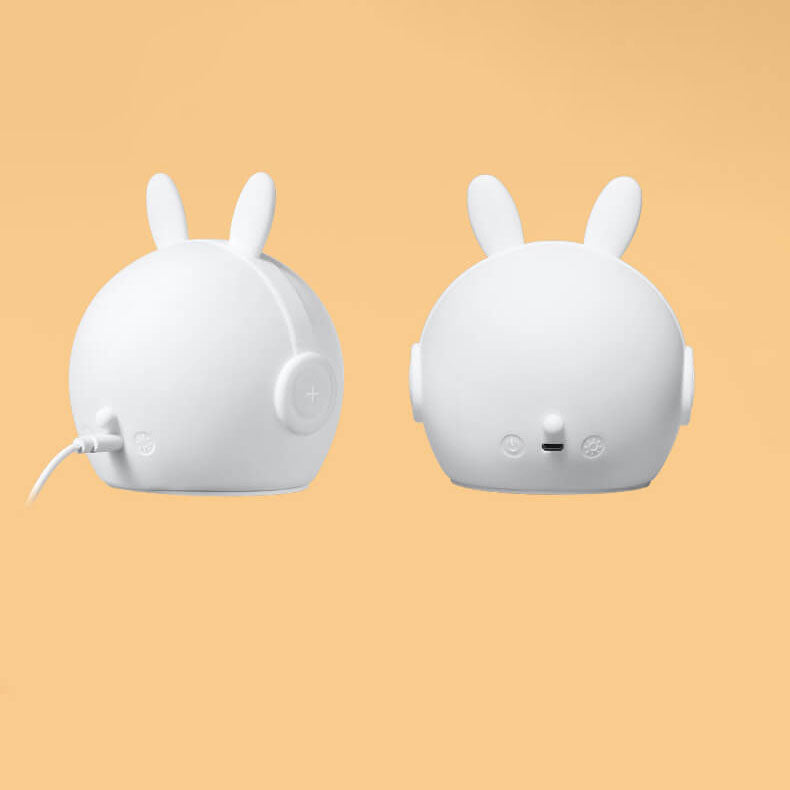 Lámpara de mesa con luz LED USB de silicona con forma de ciervo y conejo creativo 