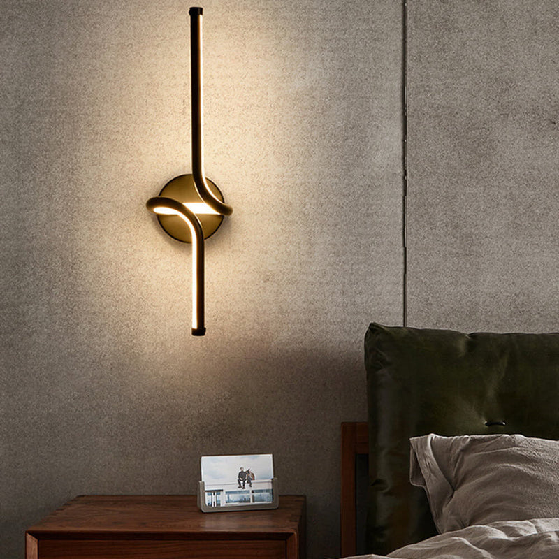 Simple Creative Line Spiral Design LED Wall Sconce Lamp