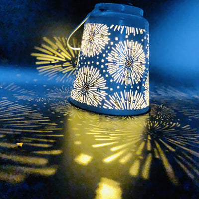 Modernes Solareisen-Laternen-Feuerwerk-Projektions-LED im Freien wasserdichtes Garten-Licht 