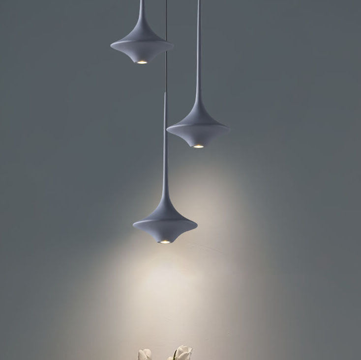 Modern Minimalist Solid Color Hardware Resin LED Pendant Light