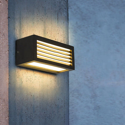 Modern Square Aluminum Waterproof Outdoor LED Garden Wall Sconce Lamp