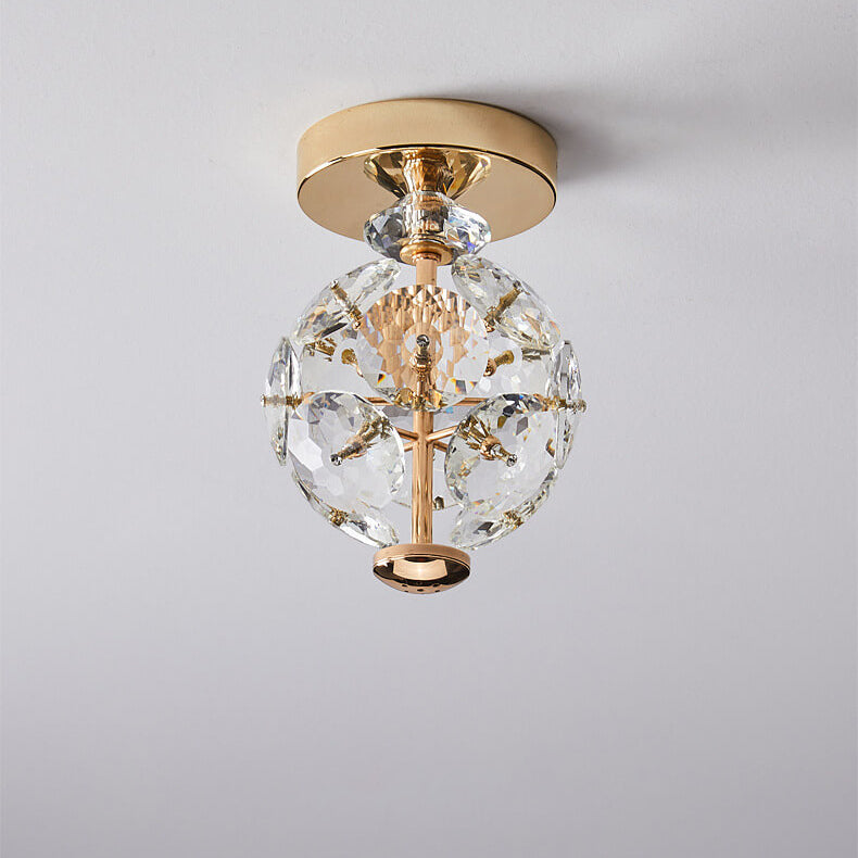 Plafonnier LED boule de cristal moderne simple 