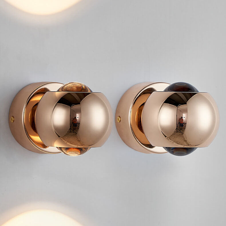 Moderne minimalistische einfarbige runde drehbare Eisen-Aluminium-COB-LED-Wandleuchte 