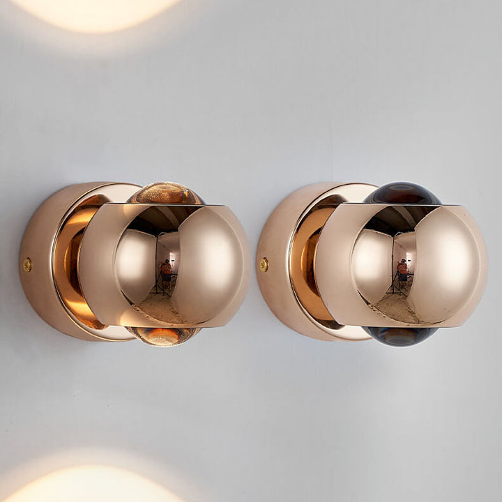 Moderne minimalistische einfarbige runde drehbare Eisen-Aluminium-COB-LED-Wandleuchte 
