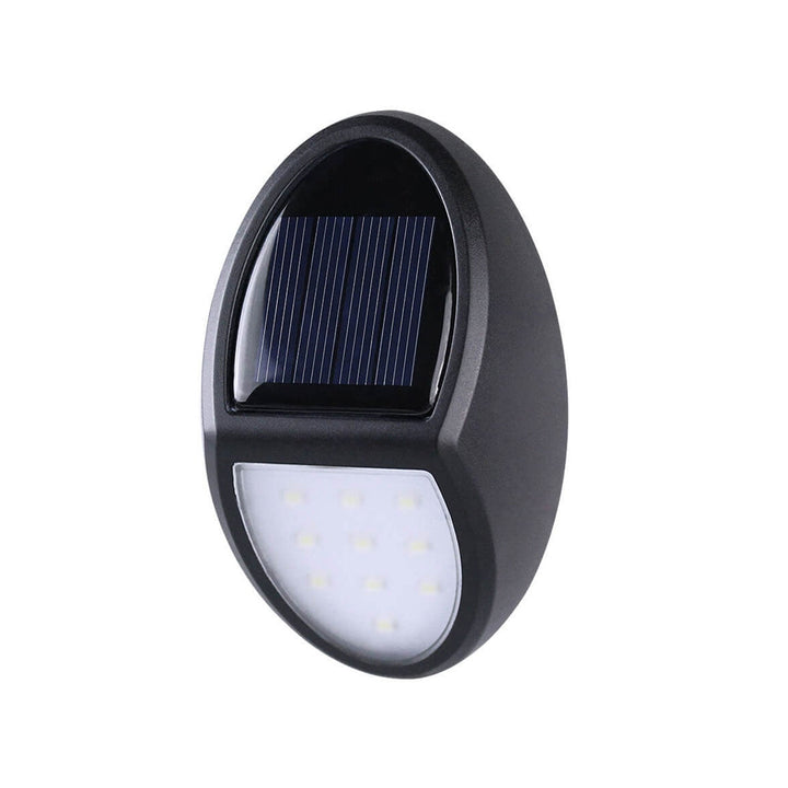 Lámpara de Aplique de Pared Exterior Ovalada Solar Simple 