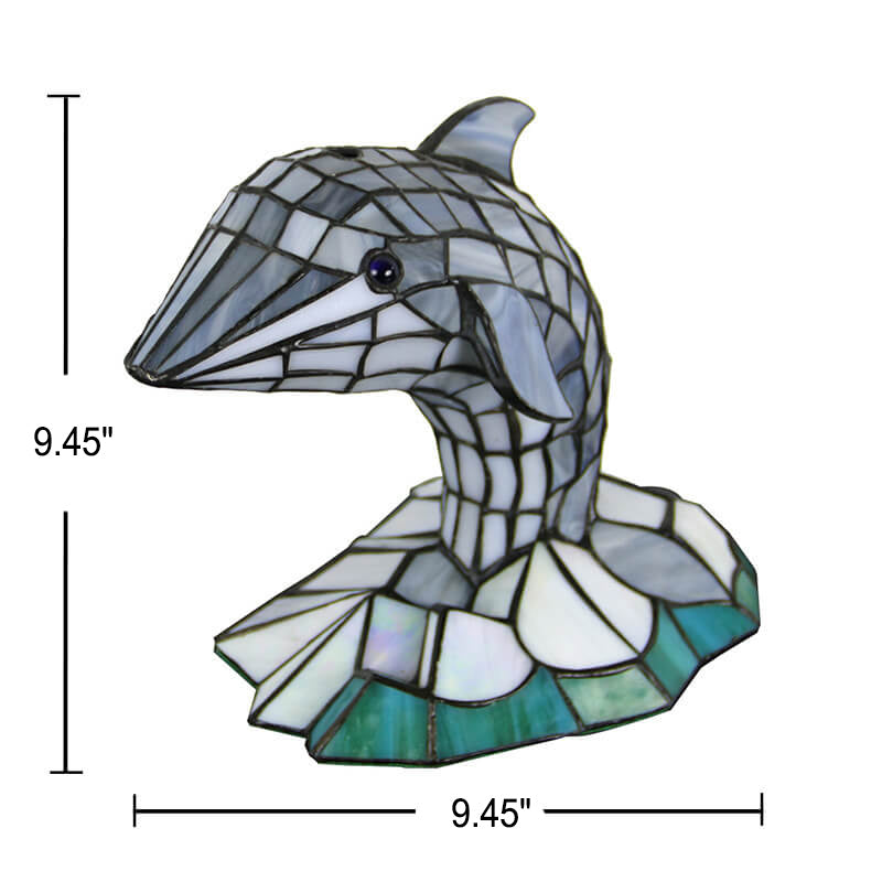 Tiffany Kreative Tier Buntglas 1-Licht Dekorative Tischlampe 