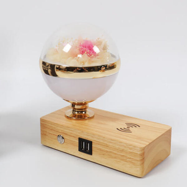 Creative Permanent Flower Night Light Smart Bluetooth Lautsprecher LED Wireless wiederaufladbare Tischlampe 