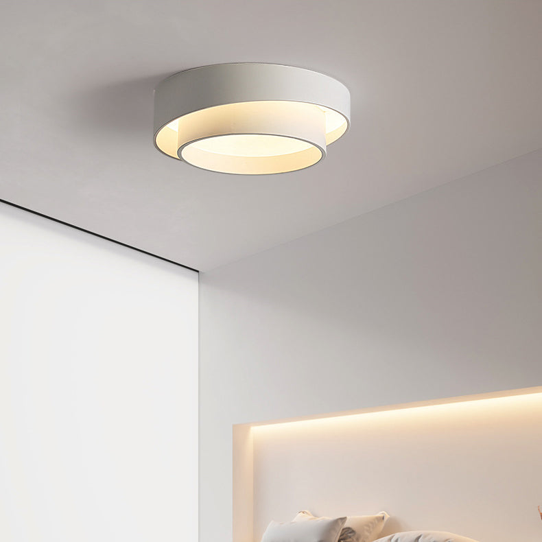 Moderne, minimalistische, überlappende, runde LED-Deckenleuchte für die bündige Montage 