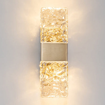 Nordic Light Luxury Corrugated Crystal LED Wall Sconce Lamp