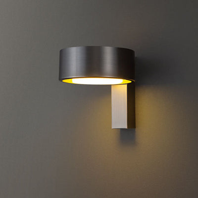 Moderne minimalistische runde Rechteck Vollkupfer Acryl LED Wandleuchte Lampe für Schlafzimmer 