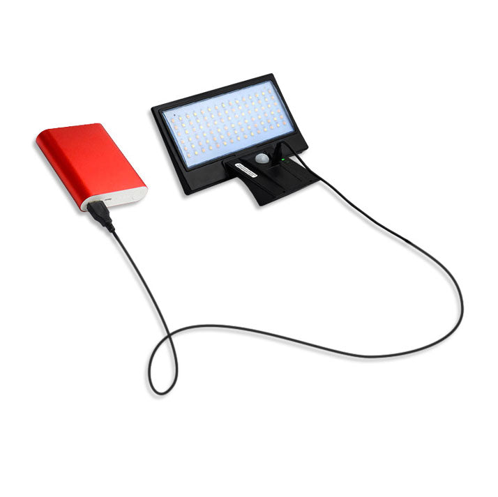 Moderne minimalistische rechteckige Smart-Solar-LED-Wandleuchte für den Außenbereich aus ABS und PC mit Bewegungssensor 