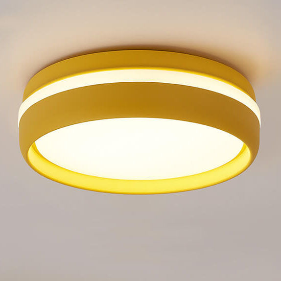 Creative Round Macaron Iron LED Flush Mount Ceiling Light